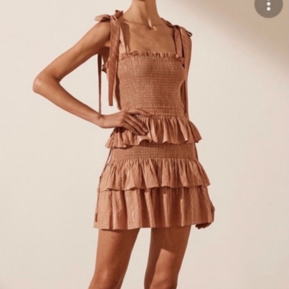 House of Harlow 1960 Corinne Shirred Mini Dress